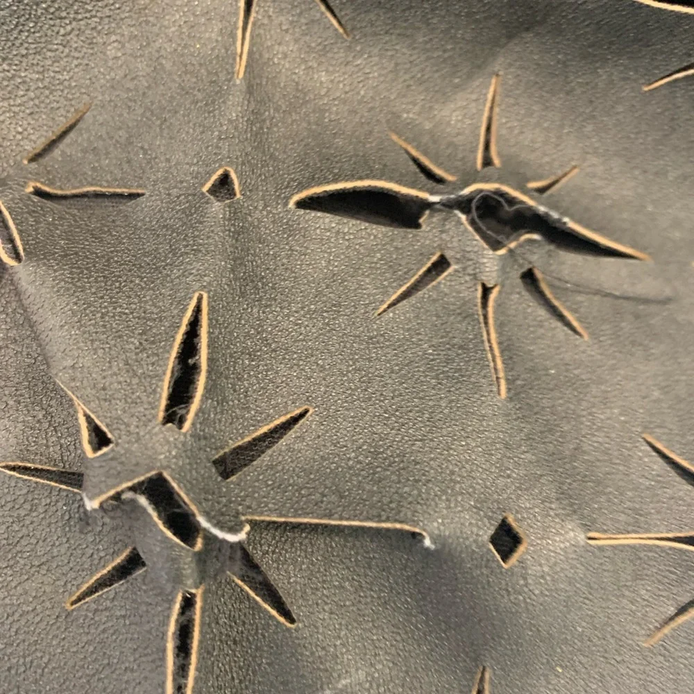 Haider Ackermann Black Leather Laser Cut Leggings Size 36/US Size S - Picture 6 of 10